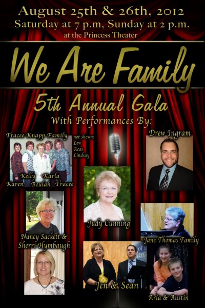 We Are Family -- 5th Annual Gala at the Princess Theater in Mt. Ayr, IA